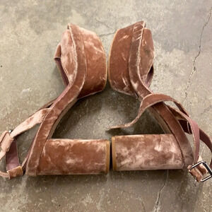 COPY - Zara  velvet platform heels